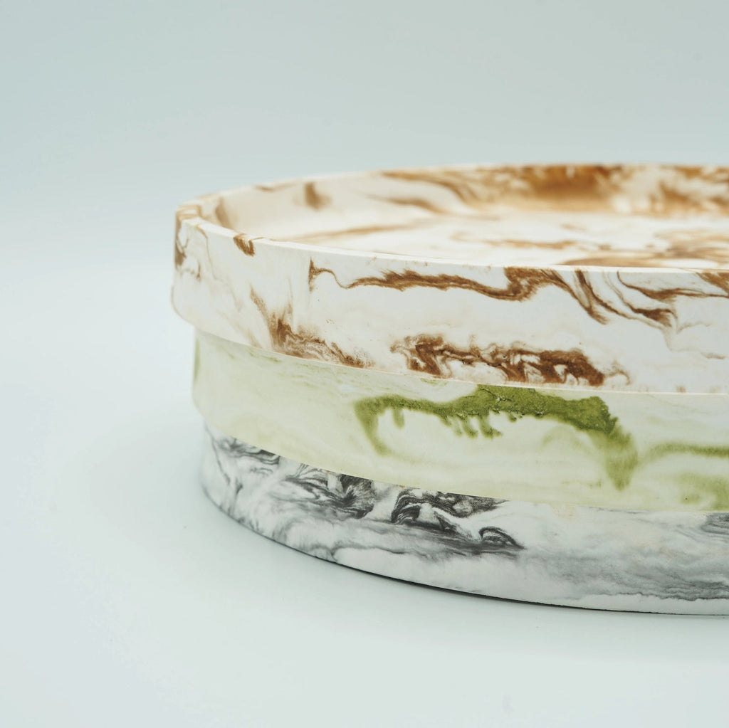 Marblelous bord 25 cm | keramiek met marmerlook