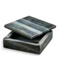 Marble box 10.5 x 10.5 x 3.5 cm | gray/marble