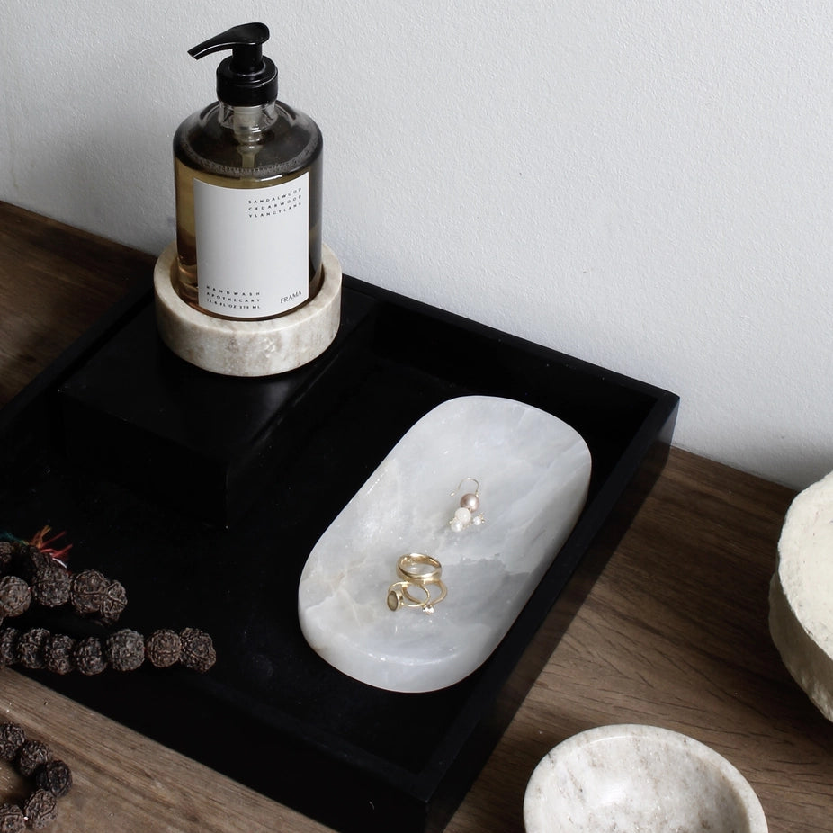 Marblelous schaal | wit/alabaster