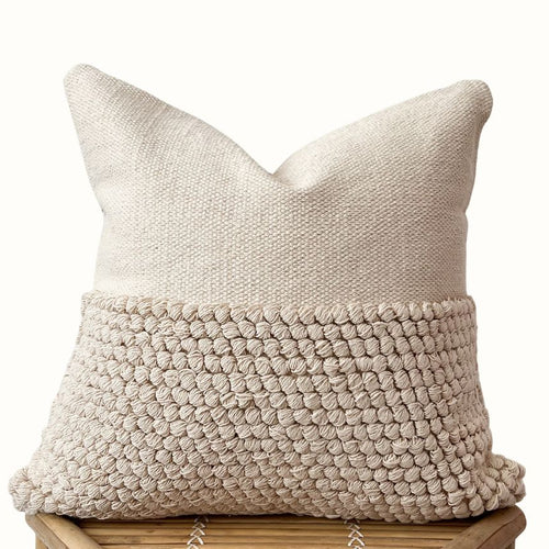 Handgemaakte Kussenhoes organische katoen 50 x 50 | off-white