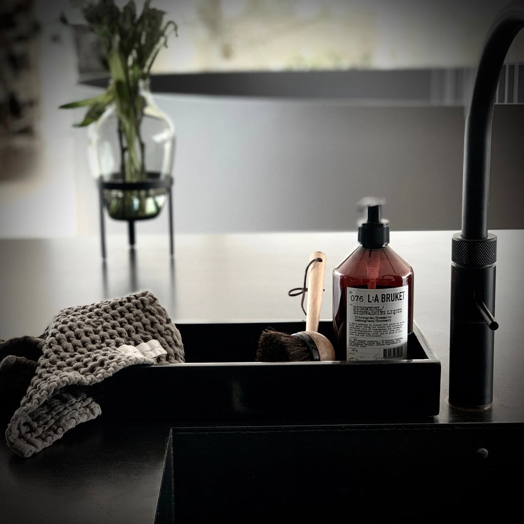 Marblelous schaal | zwart/zeepsteen