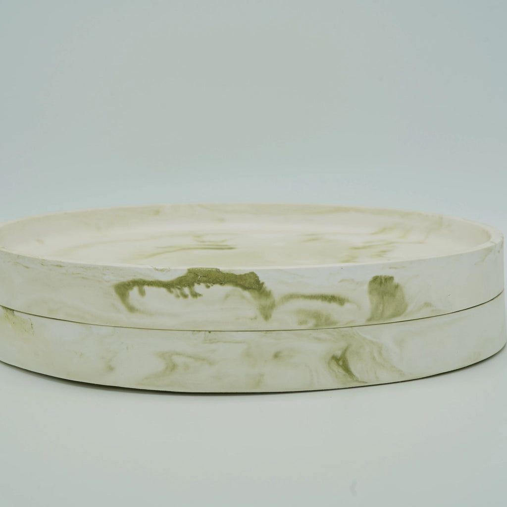 Marblelous bord 25 cm | keramiek met marmerlook