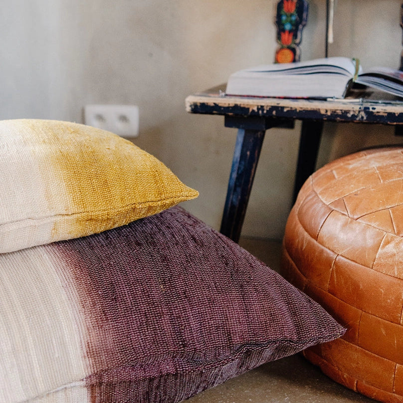 Handgemaakte Kussenhoes | off-white/silk of Sari