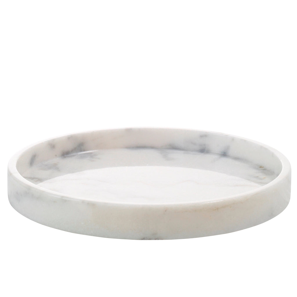 Marmeren schaal 26 x 26 x 4 cm | wit/marmer