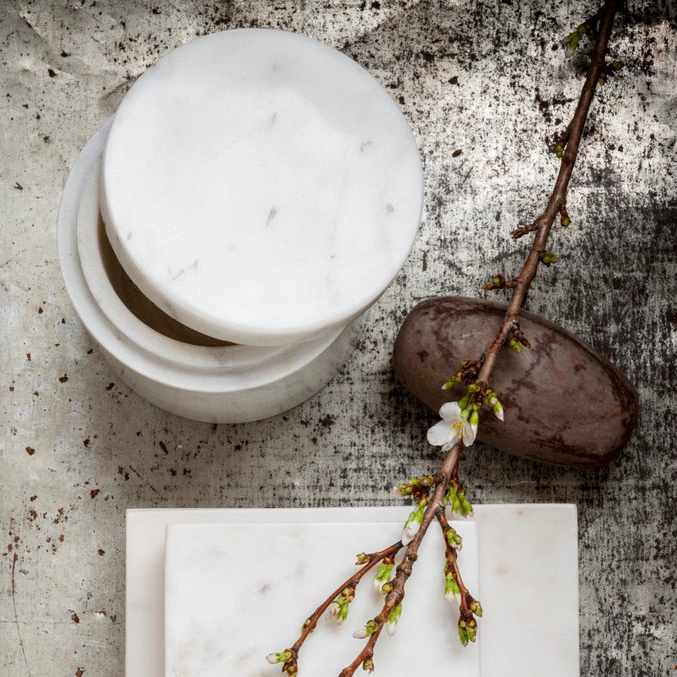 Marmeren cilinder Ø 10,5 x H 10 cm