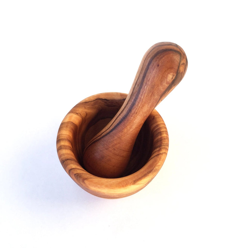 Olijfhout | Mini vijzel met stamper