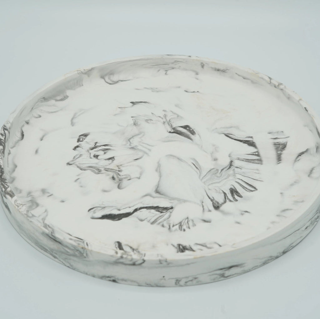 Marblelous bord 25 cm | keramiek met marmerlook