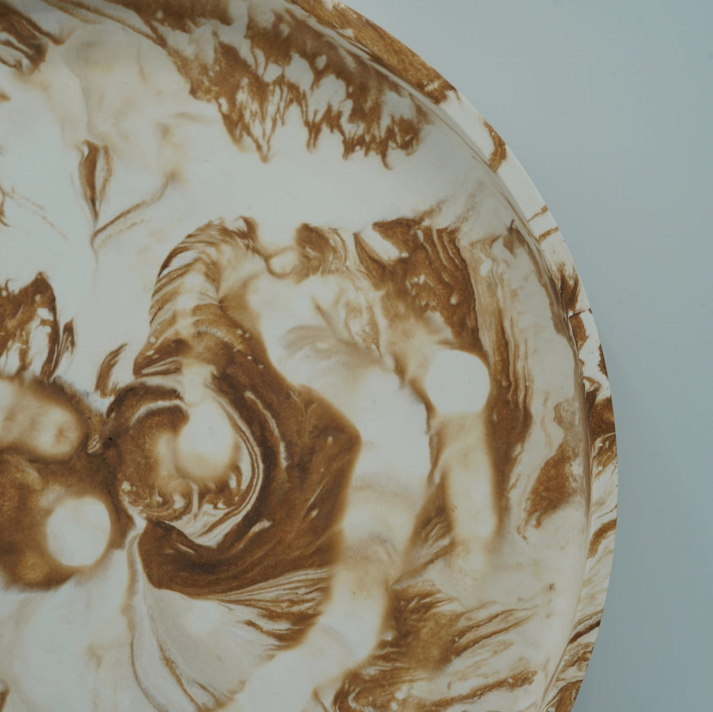 Marblelous bord 25 cm | keramiek met marmerlook